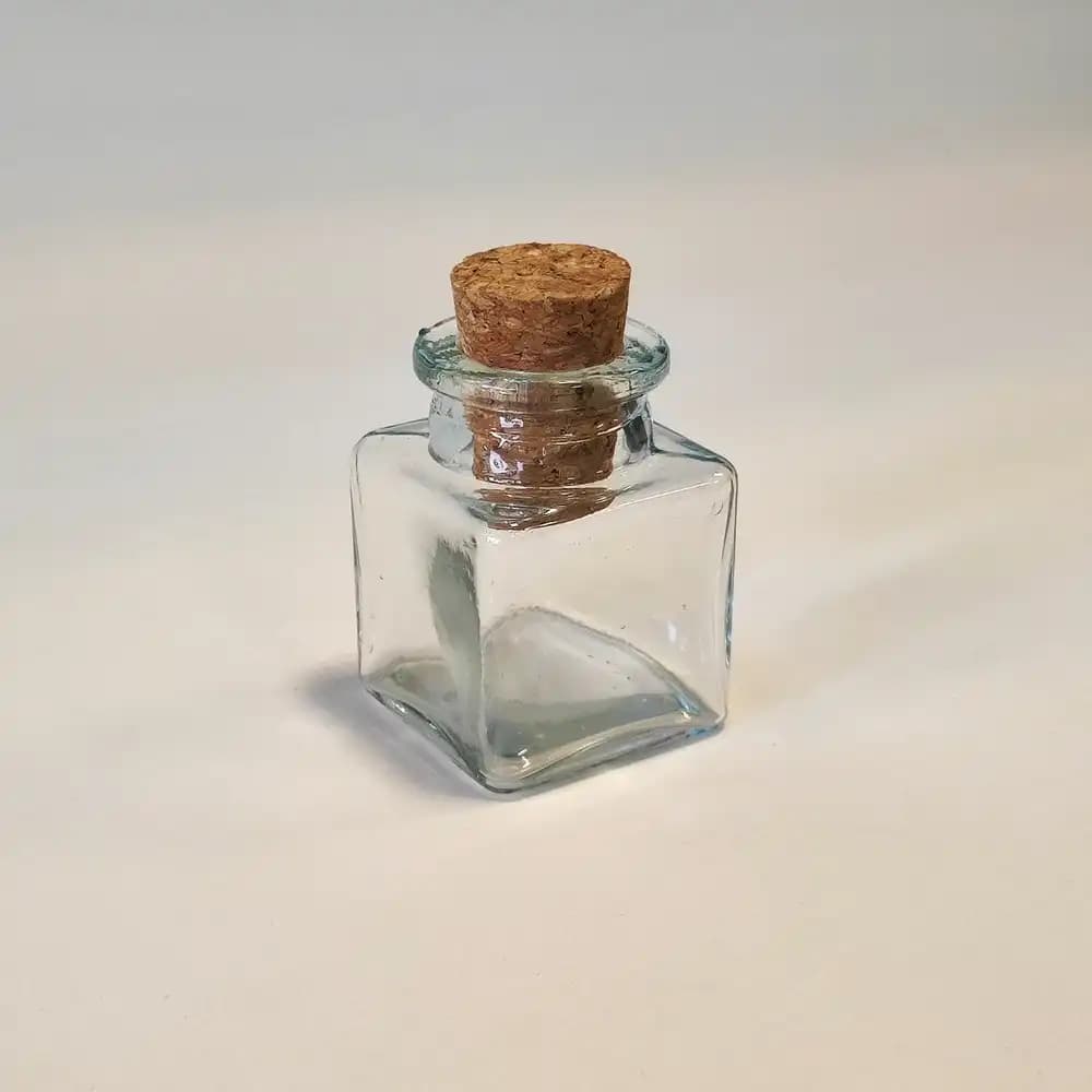 شیشه درب چوب پنبه ای مکعبی