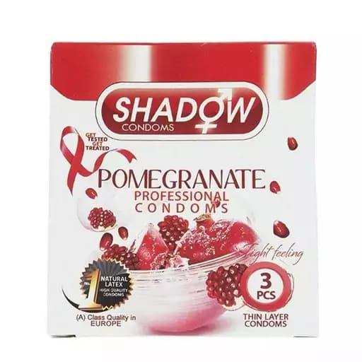 کاندوم شادو مدل انار pomegranate بسته 3 عددی — تصویر ۲