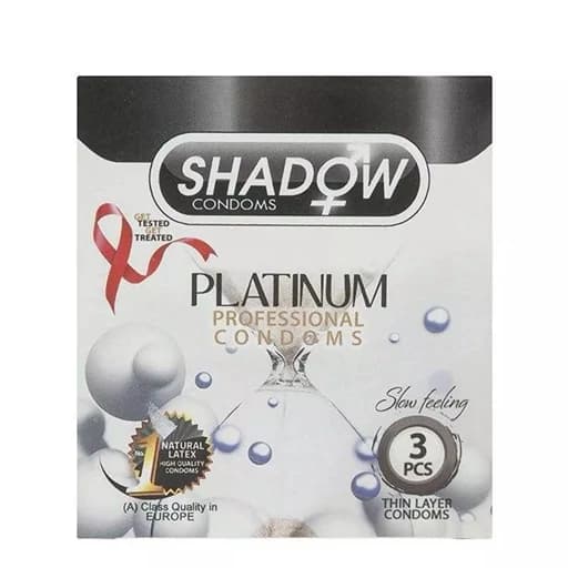 کاندوم شادو مدل پلاتینیوم platinum سه عددی — تصویر ۲