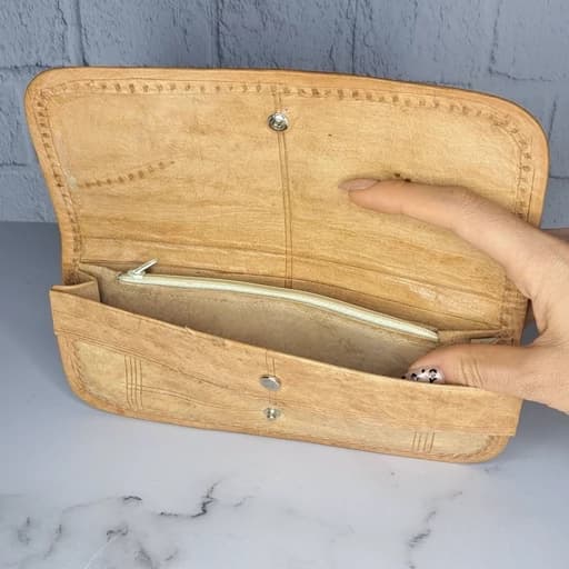کیف پول پالتویی پوست ماری کد P01 — تصویر ۲