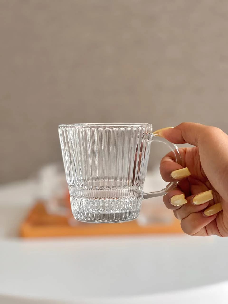 لیوان دسته دار دلی deli مدل ونیز شیاردار کد 1227 — تصویر ۵