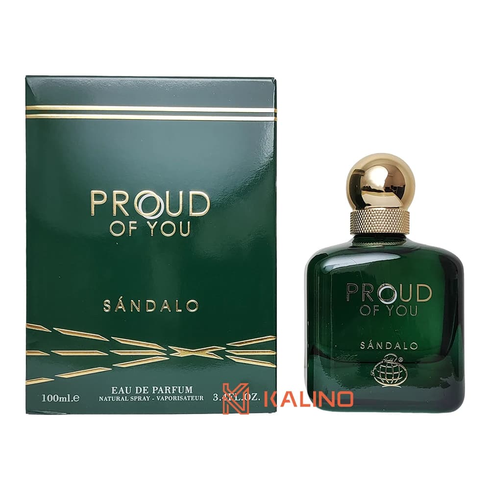 ادکلن مردانه پرود آف یو صندل(استرانگر ویت یو صندل وود) فراگرنس ورد حجم 100 میل | Fragrance World Proud of You Sandalo
