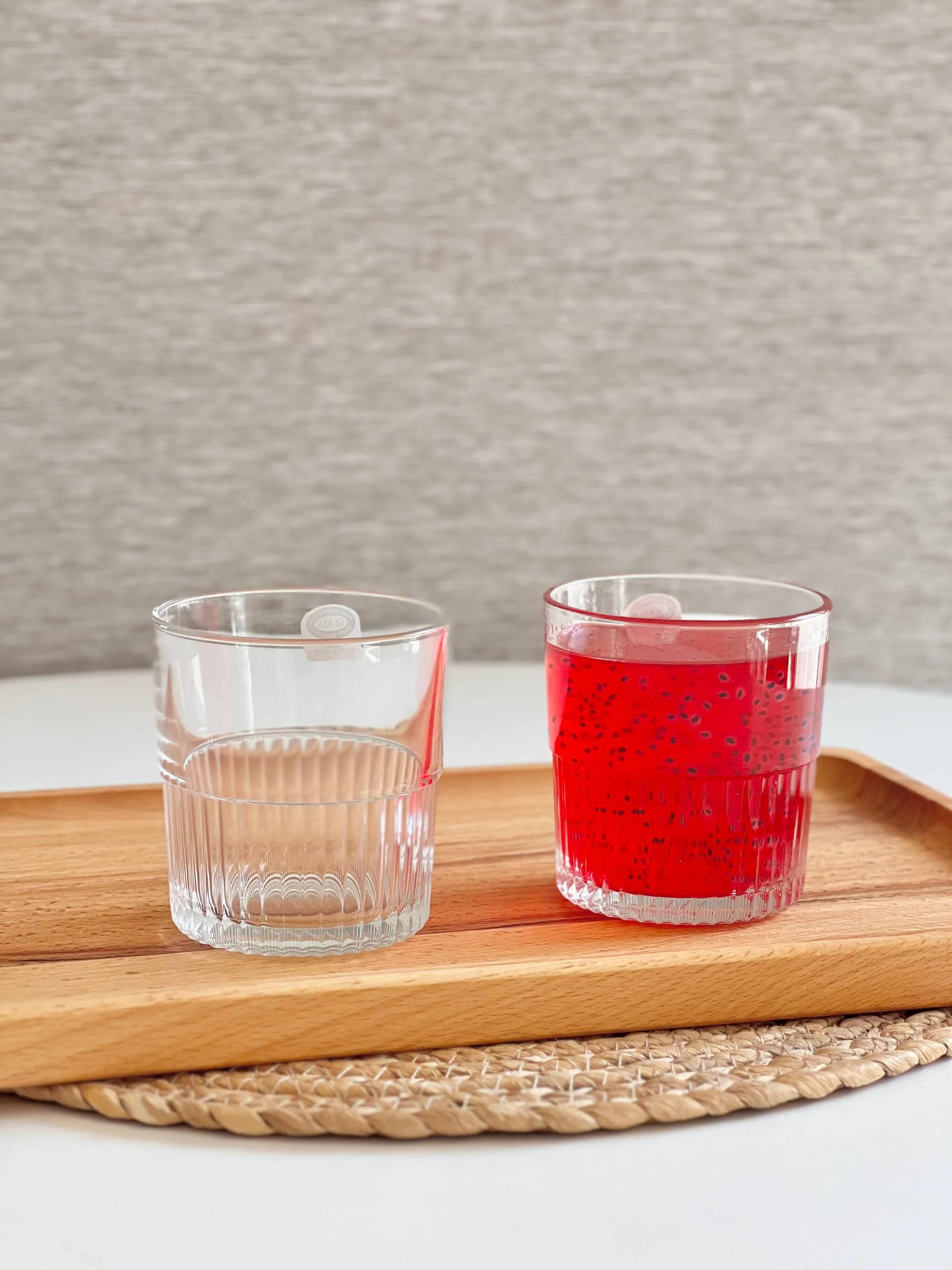 نیم لیوان شیشه ای شیاردار 315 میل لیمون کد 2445 — تصویر ۶