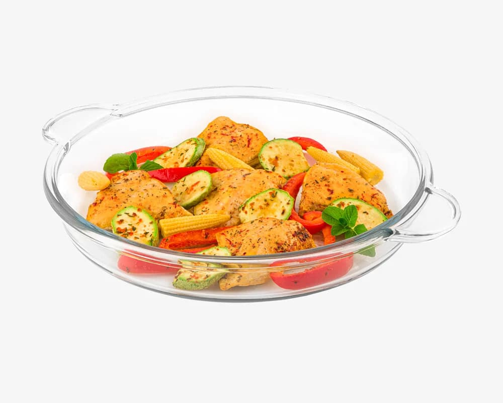 تابه گرد شیشه ای 3.4 لیتری لیمون کد 2236 — تصویر ۵