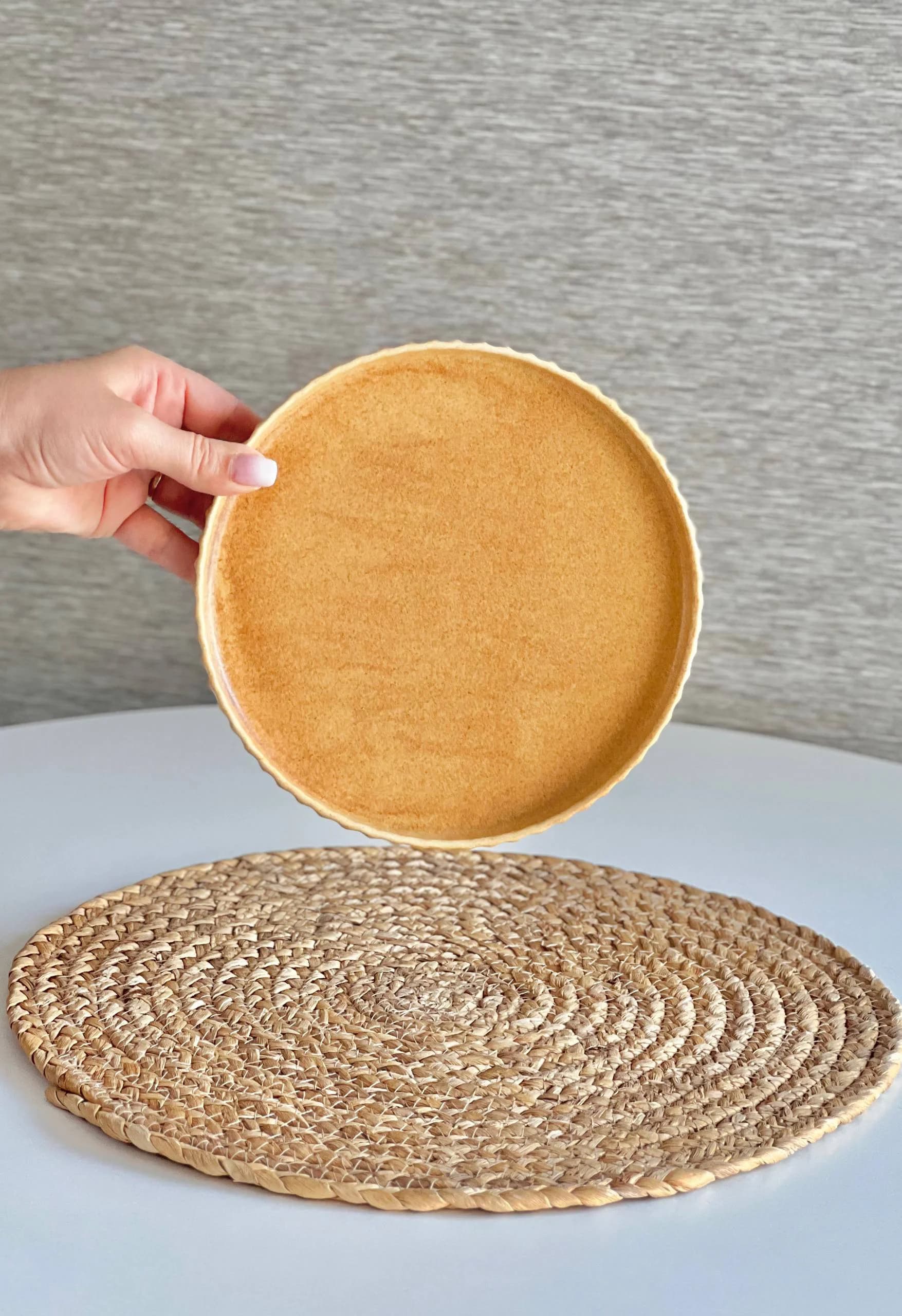 پیش دستی لبه دار کایزر بن سای- رنگ کرم ری اکتیو — تصویر ۳