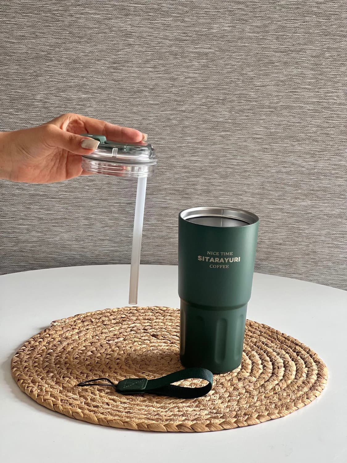 تراول ماگ دو حالته SITARAYURI درب شیشه ای 600 میل — تصویر ۴