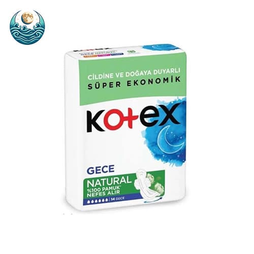 نوار بهداشتی کوتکس سری نچرال ویژه شب 14 عددی