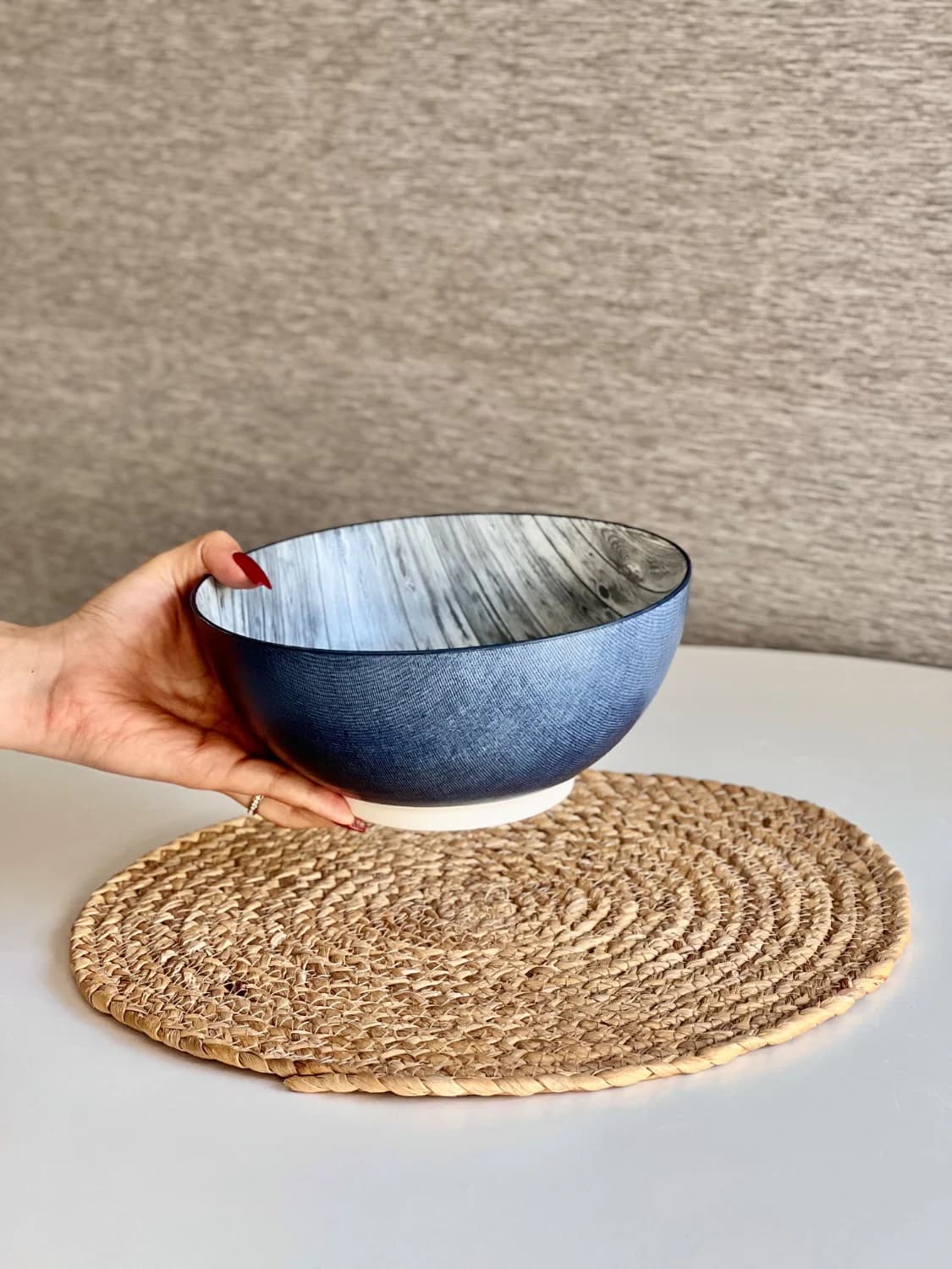 کاسه سالاد بزرگ Brilliant کد 23294 طرح طوسی سرمه ای — تصویر ۴