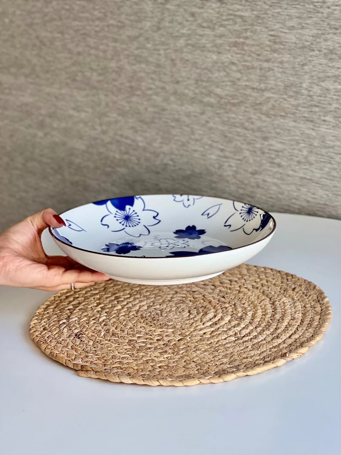 بشقاب پاستا و مرغ خوری زاراهوم کد 039 طرح گل درشت — تصویر ۳