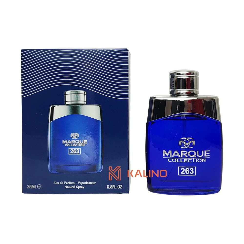 ادکلن مردانه مونت بلنک لجند بلو مارکویی کالکشن کد 263 حجم 25 میل | Marque Collection Mont blanc Legend Blue