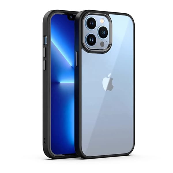 قاب پشت شفاف دور مشکی آیفون مدل Iphone 14 pro max برند Doyers