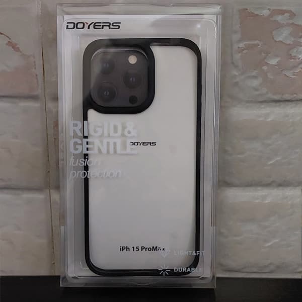 قاب پشت شفاف دور مشکی آیفون مدل Iphone 14 pro برند Doyers — تصویر ۳