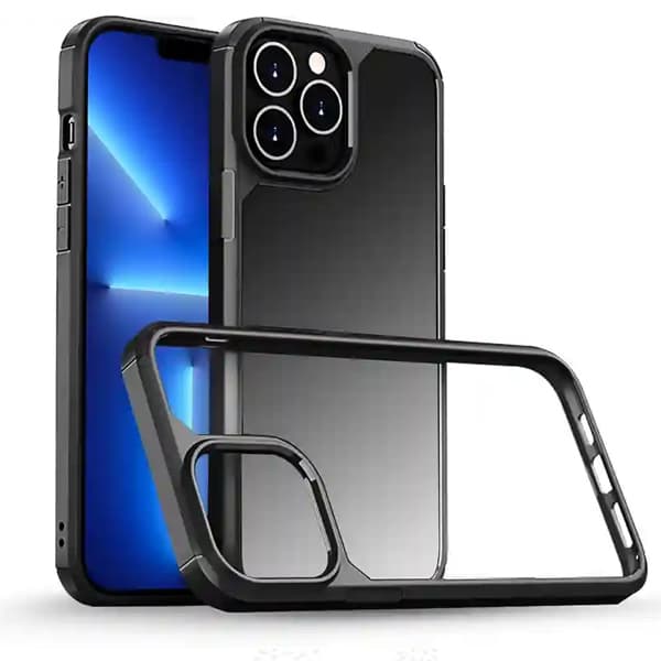 قاب پشت شفاف دور مشکی آیفون مدل Iphone 14 pro برند Doyers