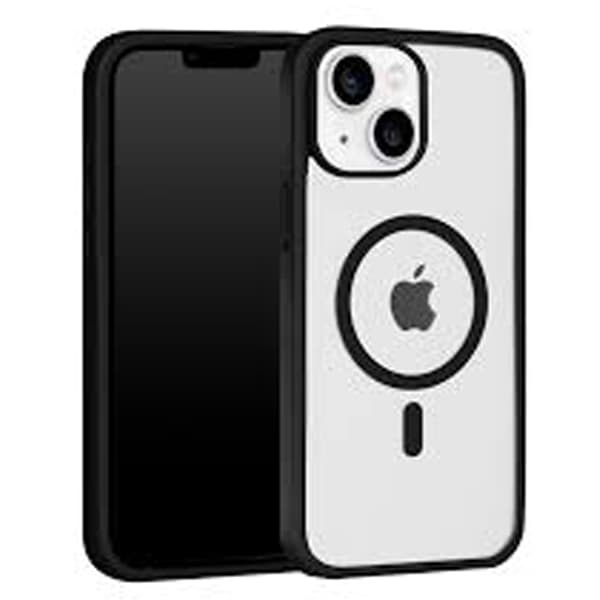 قاب پشت شفاف مگ سیف دور مشکی آیفون مدل magsafe Iphone 13