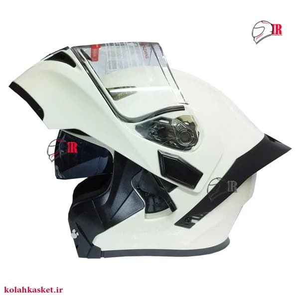 کلاه کاسکت فک متحرک Qike_Spoiler_White — تصویر ۳