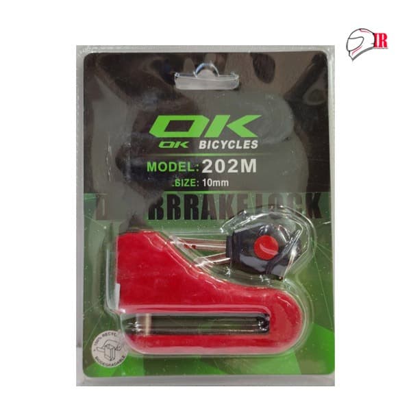 قفل دیسک موتورسیکلت برند OK مدل 202 سایز 10mm