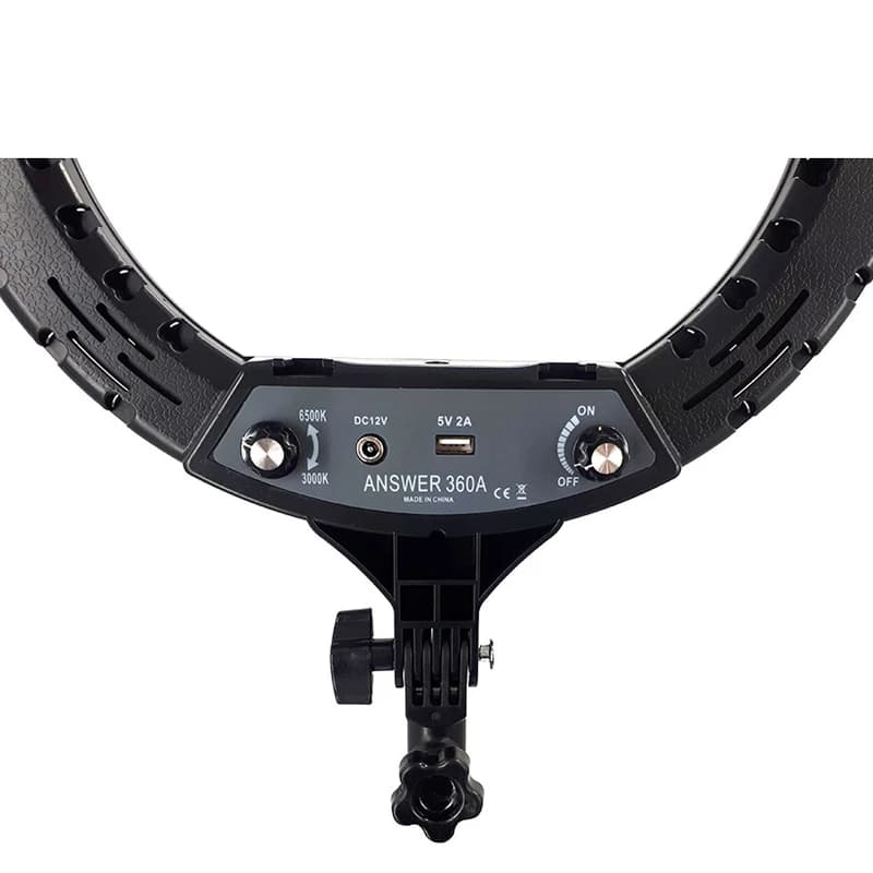 رینگ لایت با سه پایه مدل YQ 360A برند Zeos — تصویر ۵