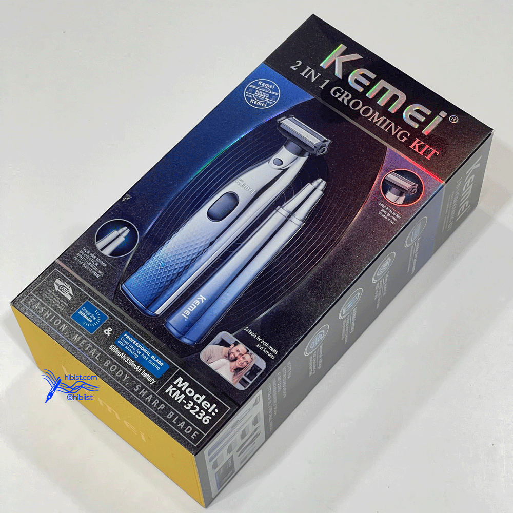 ست اصلاح بدن و ابرو بانوان برند KEMEI مدل KM-3236 — تصویر ۲