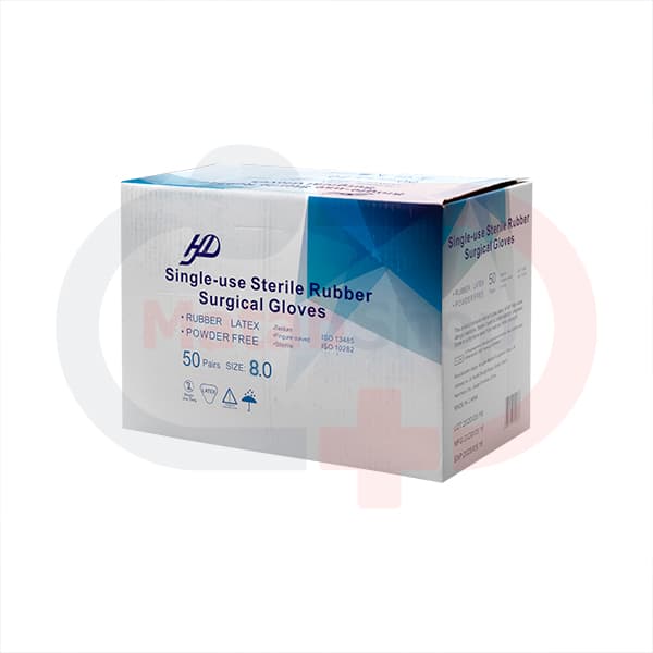 دستکش جراحی بدون پودر سایز 8 HD — تصویر ۲