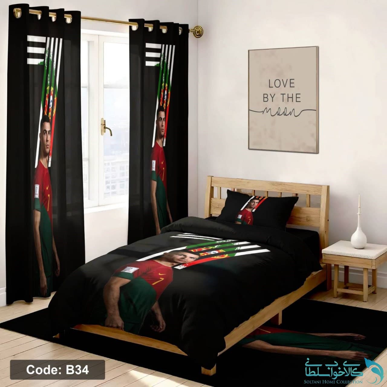 روتختی طرح رونالدو یکنفره چهار تکه کد B34
