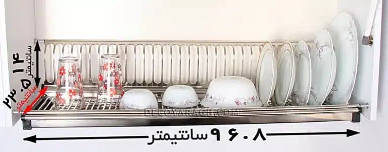 آبچکان استیل سینی دار کابینت ملونی