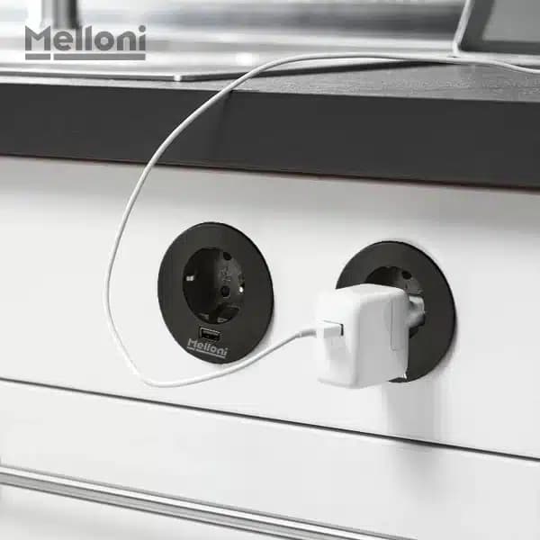 پریز برق توکار گرد ملونی 10034 — تصویر ۲