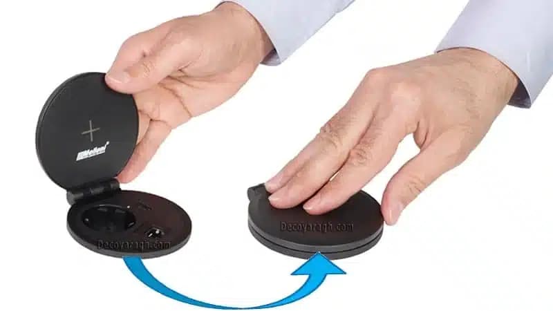 پریز برق توکار کابینتی ملونی 10032 مشکی — تصویر ۳