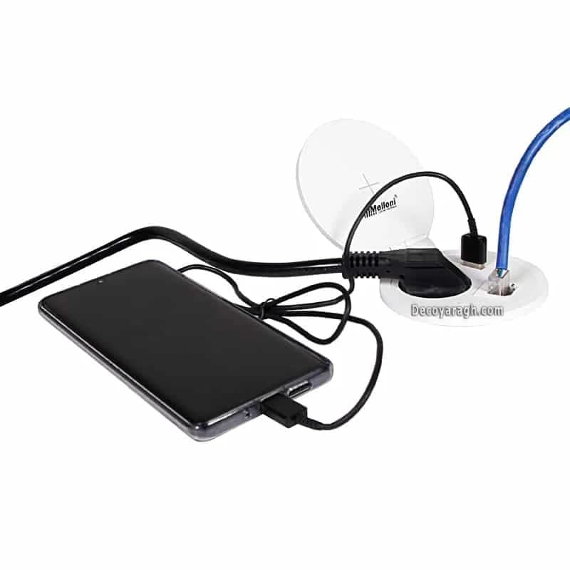 پریز توکار کابینت ملونی اسمارت سفید 10032 — تصویر ۳