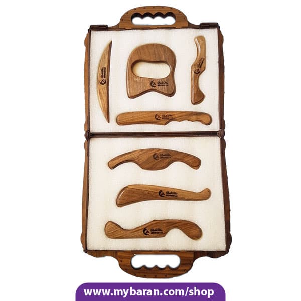ست هفت تکه ابزار ماساژ چوبی گراستون