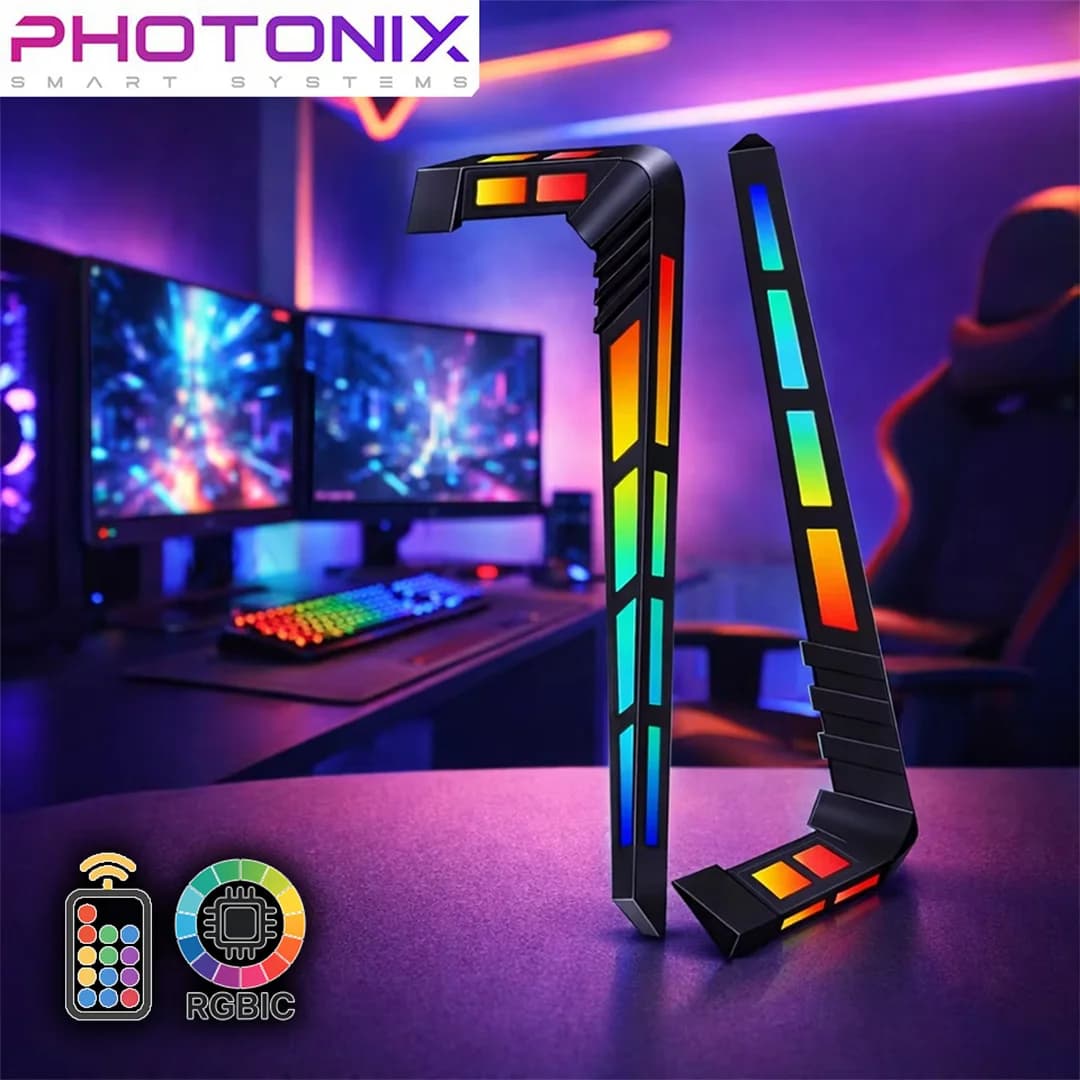کیت نورپردازی میز گیمینگ-لامپ RGB میز گیمینگ فوتونیکس مدل PX-DSL-01 همراه ریموت کنترل