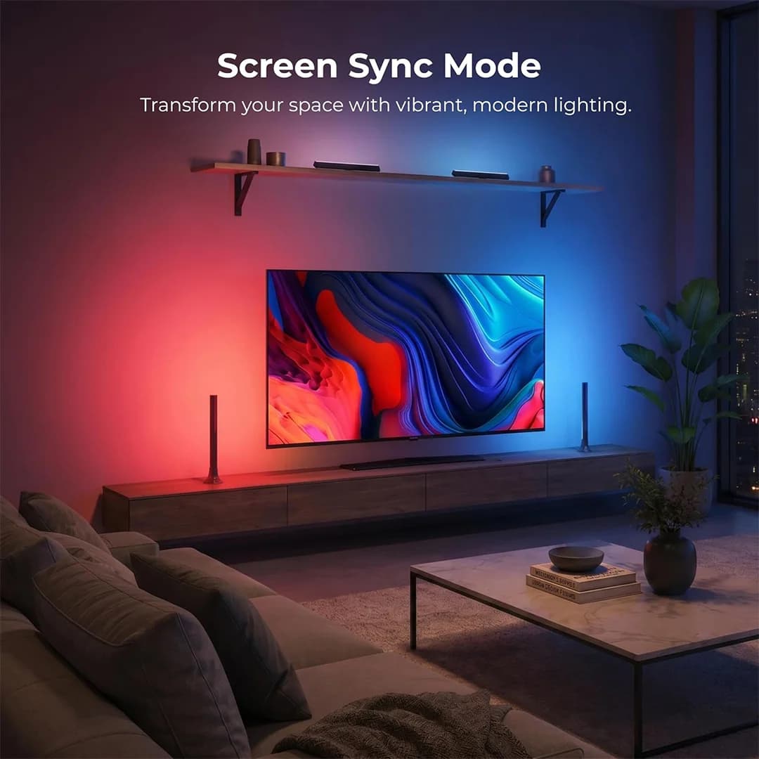 سینک‌کیت تلویزیون | لایت بار هوشمند RGB فوتونیکس مدل PX-TSBL-55 با قابلیت سینک با تصویر تلویزیون (Sync Box Kit) — تصویر ۷