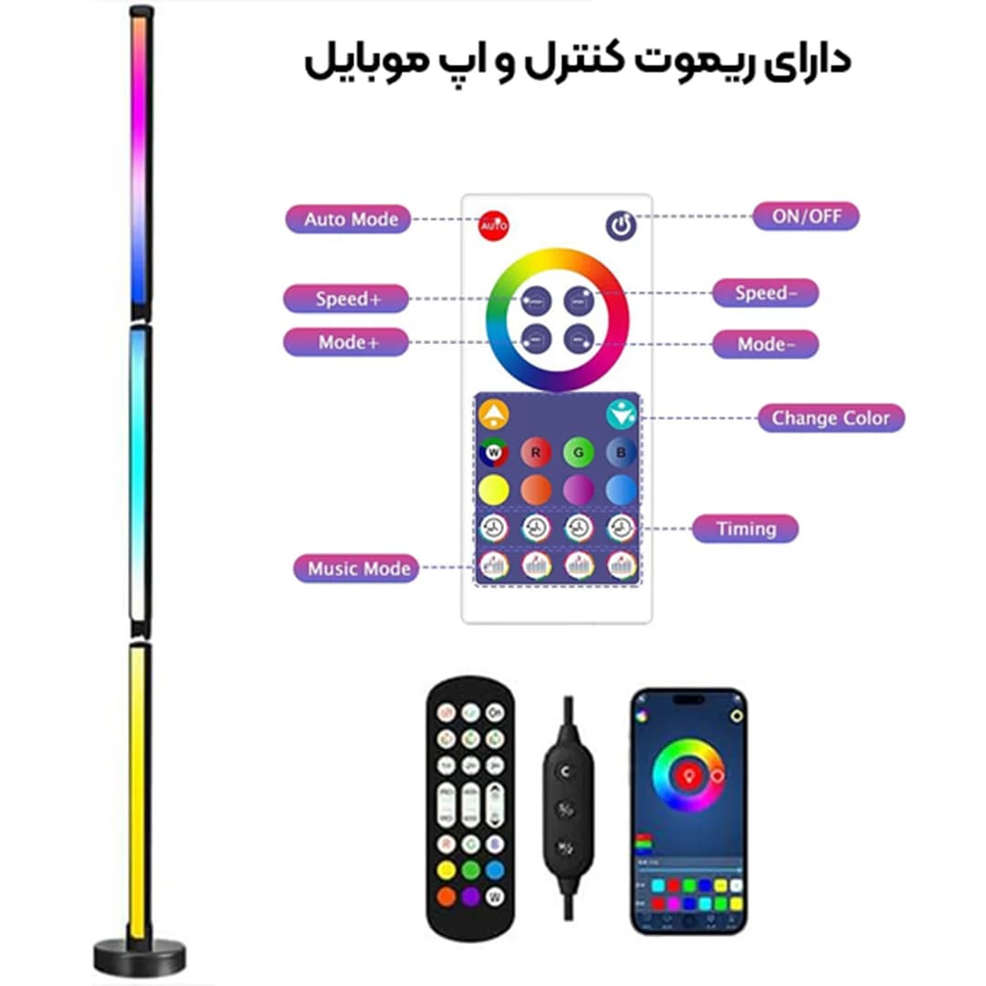 کرنرلایت هوشمند RGB فوتونیکس مدل PX-CL-04 همراه ریموت کنترل و اپلیکیشن موبایل — تصویر ۳