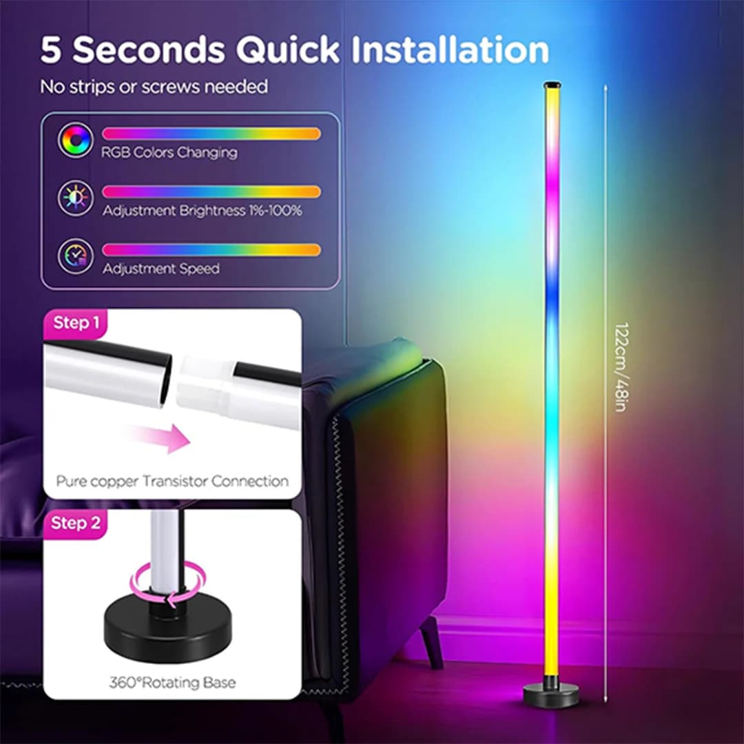 کرنرلایت هوشمند RGB فوتونیکس مدل PX-CL-04 همراه ریموت کنترل و اپلیکیشن موبایل — تصویر ۶