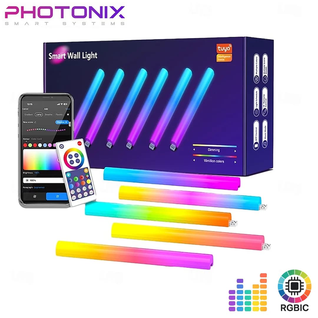 بیم لایت هوشمند 6 تکه RGB فوتونیکس مدل PX-SLX-03 با تکنولوژی Tuya و ریموت کنترل