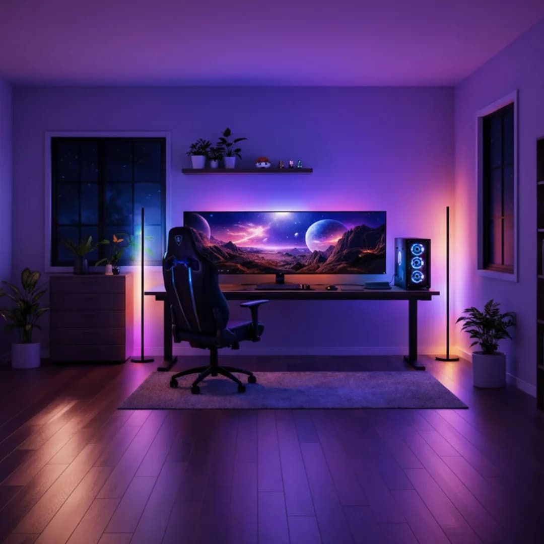 سینک‌کیت مانیتور | کرنرلایت هوشمند RGB فوتونیکس مدل PX-PSFL-01 با قابلیت سینک با تصویر مانیتور (PC-Sync) — تصویر ۳
