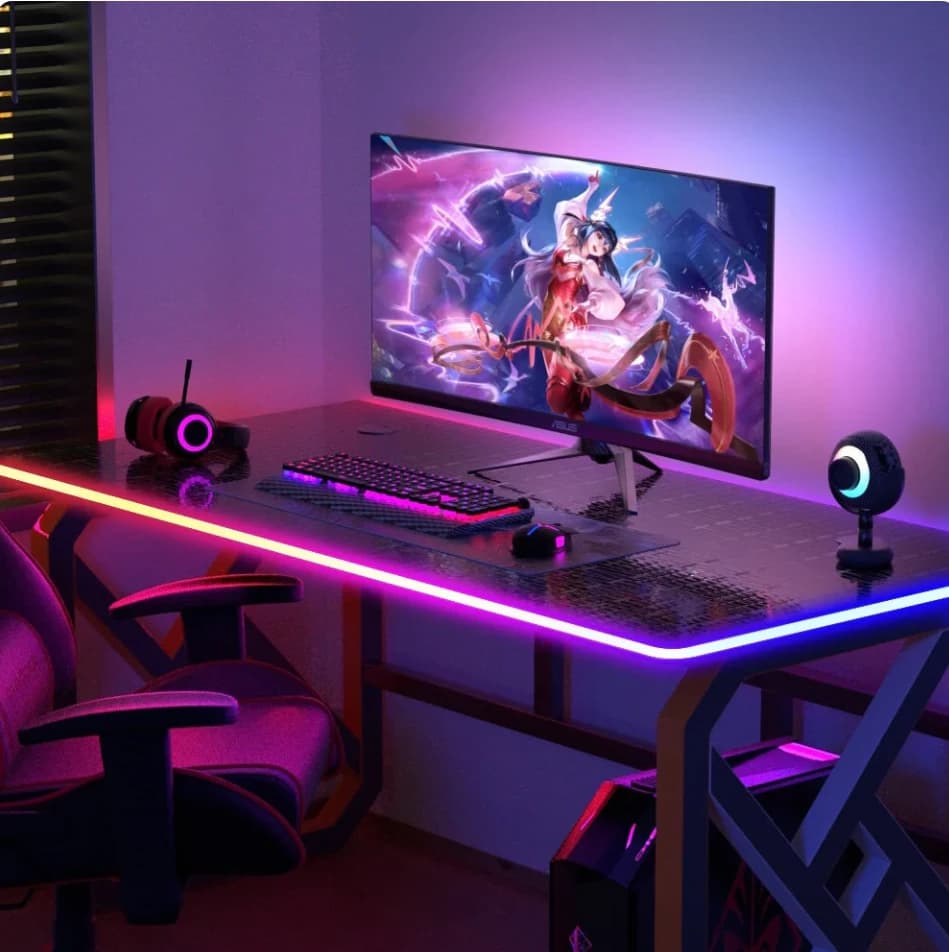 کیت نورپردازی میز گیمینگ-نئون فلکسی 5 متری RGB مخصوص دور میز فوتونیکس مدل PX-DKX-01 با اپلیکیشن موبایل و ریموت کنترل — تصویر ۸