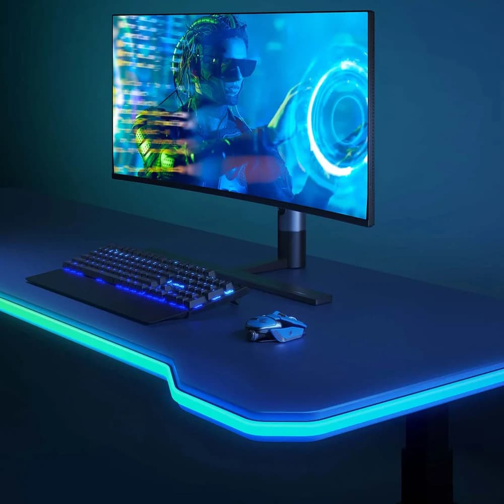 کیت نورپردازی میز گیمینگ-نئون فلکسی 5 متری RGB مخصوص دور میز فوتونیکس مدل PX-DKX-01 با اپلیکیشن موبایل و ریموت کنترل — تصویر ۳