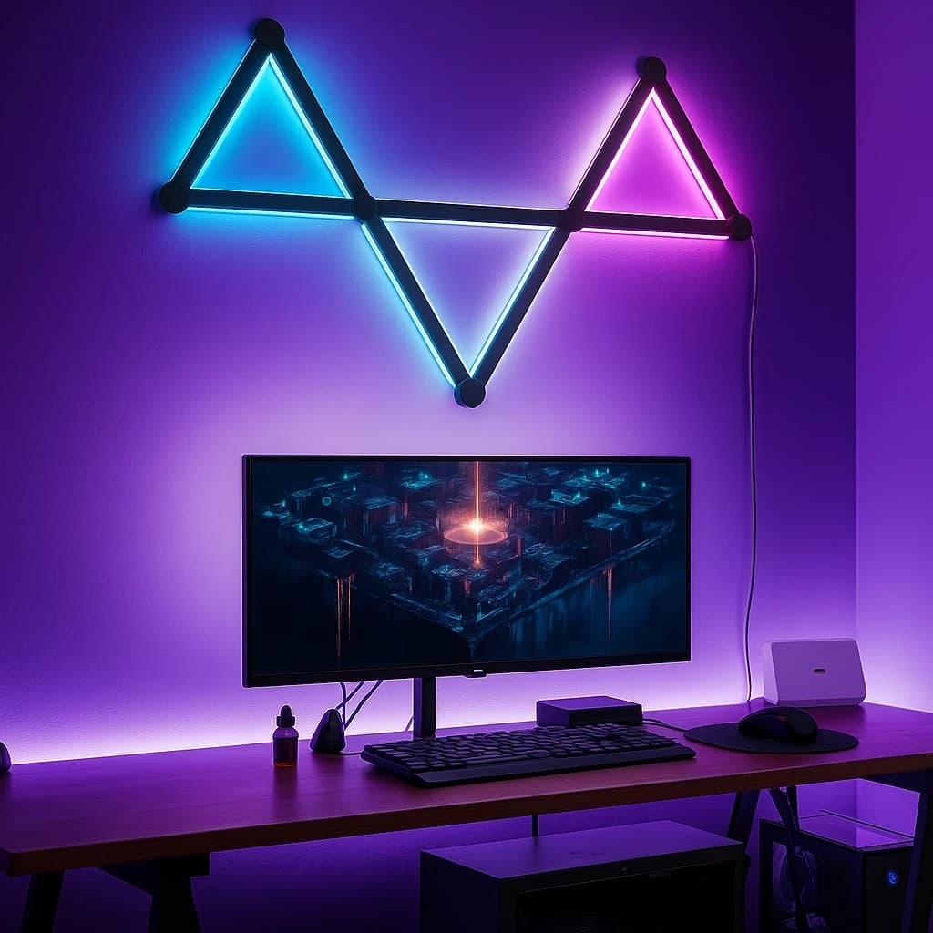 وال لایت هوشمند 9 تکه RGB فوتونیکس مدل 02-PX-DIY با تکنولوژی Tuya و ریموت کنترل — تصویر ۲