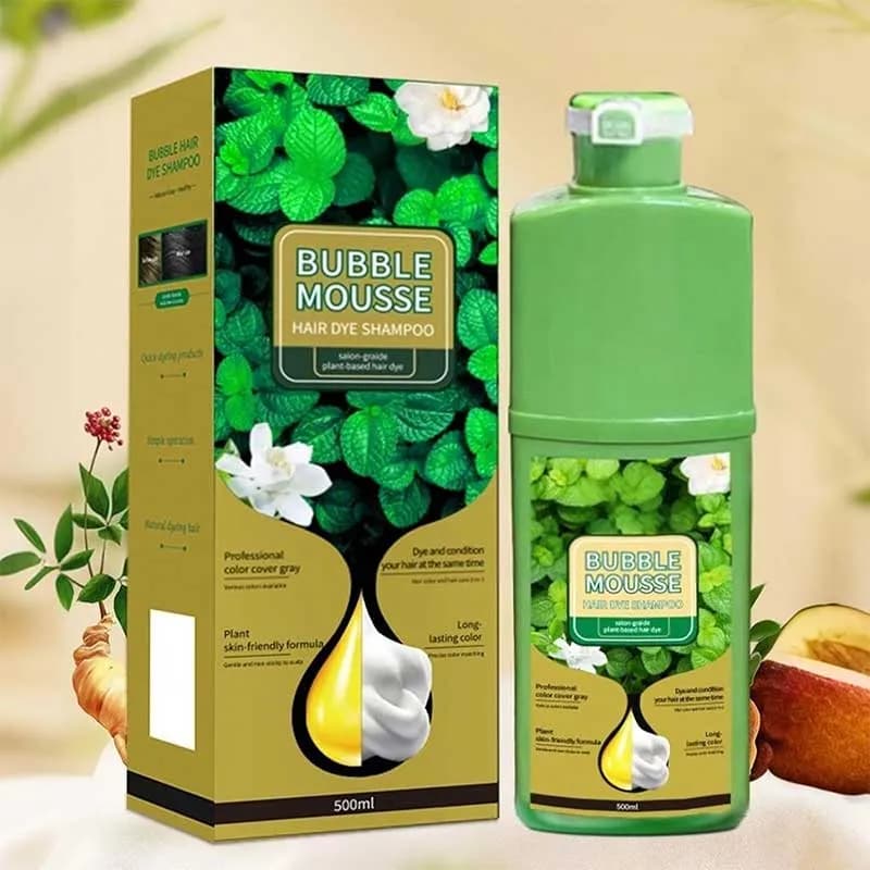 شامپو رنگ گیاهی بابل موس اصلی bubble mousse (نسخه اصلی) — تصویر ۴