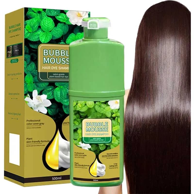 شامپو رنگ گیاهی بابل موس اصلی bubble mousse (نسخه اصلی) — تصویر ۵
