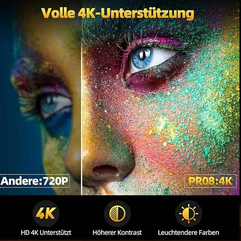 مینی پروژکتور هوشمند قابل حمل با اندروید 11 برند HOTPEAK — تصویر ۳