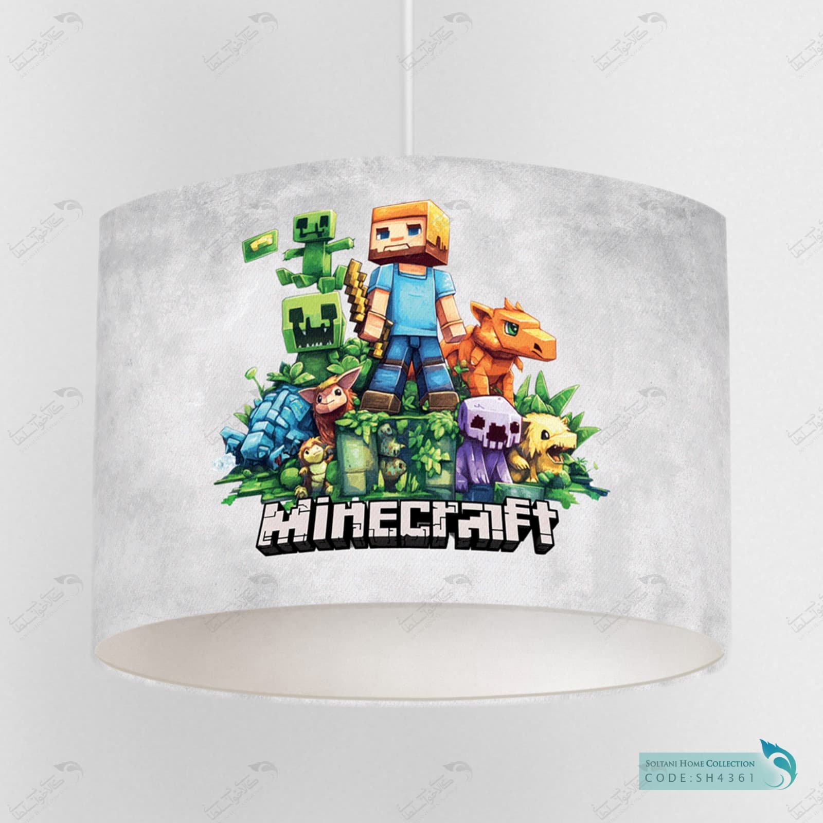 لوستر اتاق خواب پسرانه طرح ماینکرفت (Minecraft) کد SH4361