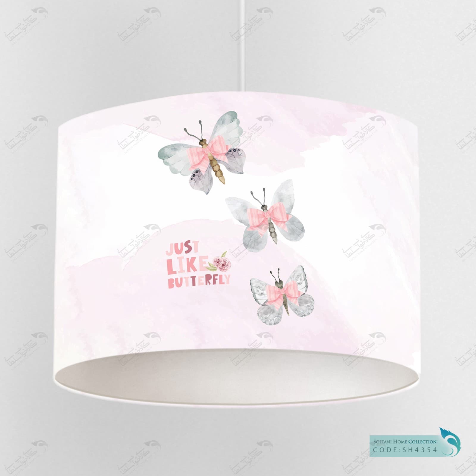 لوستر اتاق خواب دخترانه طرح پروانه کد SH4354
