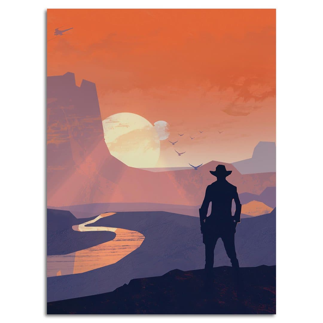 تابلو عکس اتاق گیمینگ با تم رد دد (عمودی) Red Dead-107