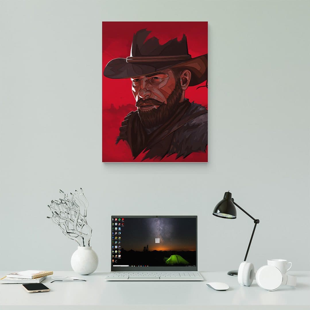 تابلو عکس اتاق گیمینگ با تم رد دد (عمودی) Red Dead-093 — تصویر ۲