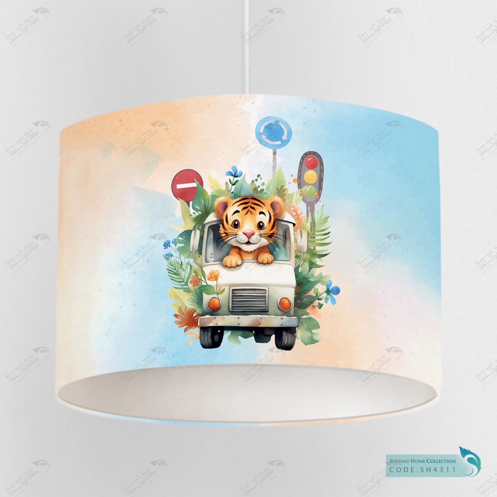 لوستر اتاق خواب پسرانه طرح ببر راننده کد SH4311