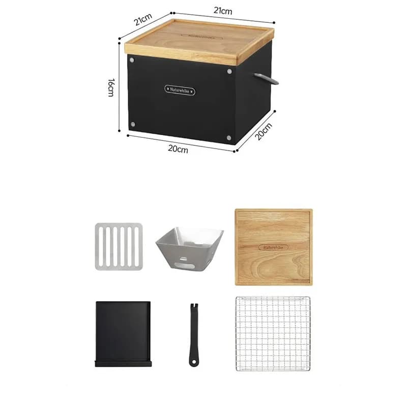 بخاری ذغالی و منقل رومیزی نیچرهایک مدل cnk2300cf010 — تصویر ۶