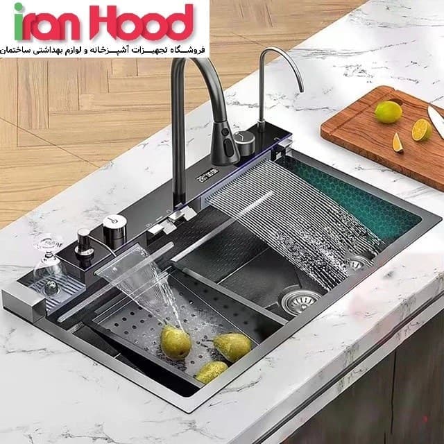 سینک ظرفشویی آبشاری پیانویی 5 کلید هوادیائو (HuaDiao) گرید A