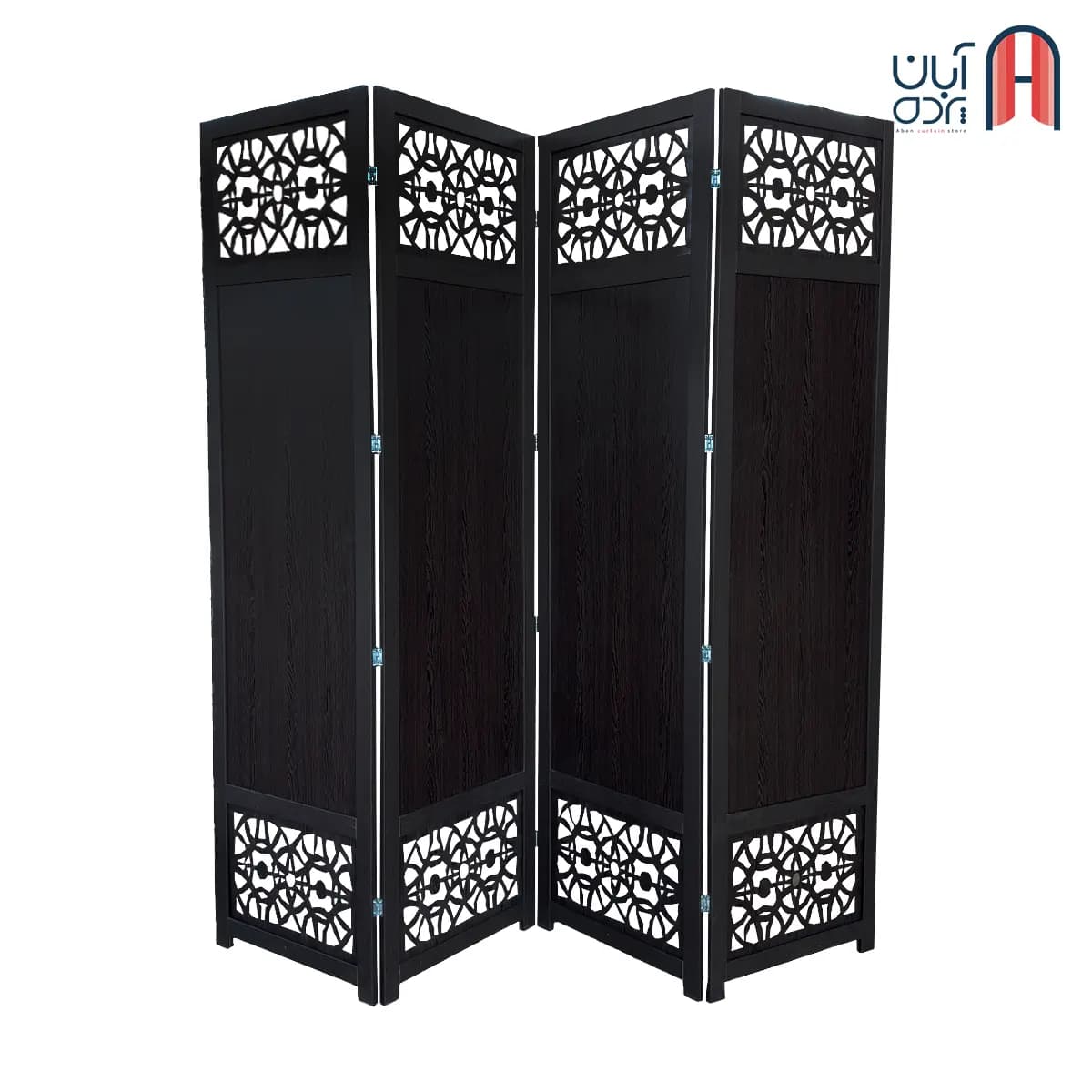 پاراوان طرح دار قهوه ای تیره