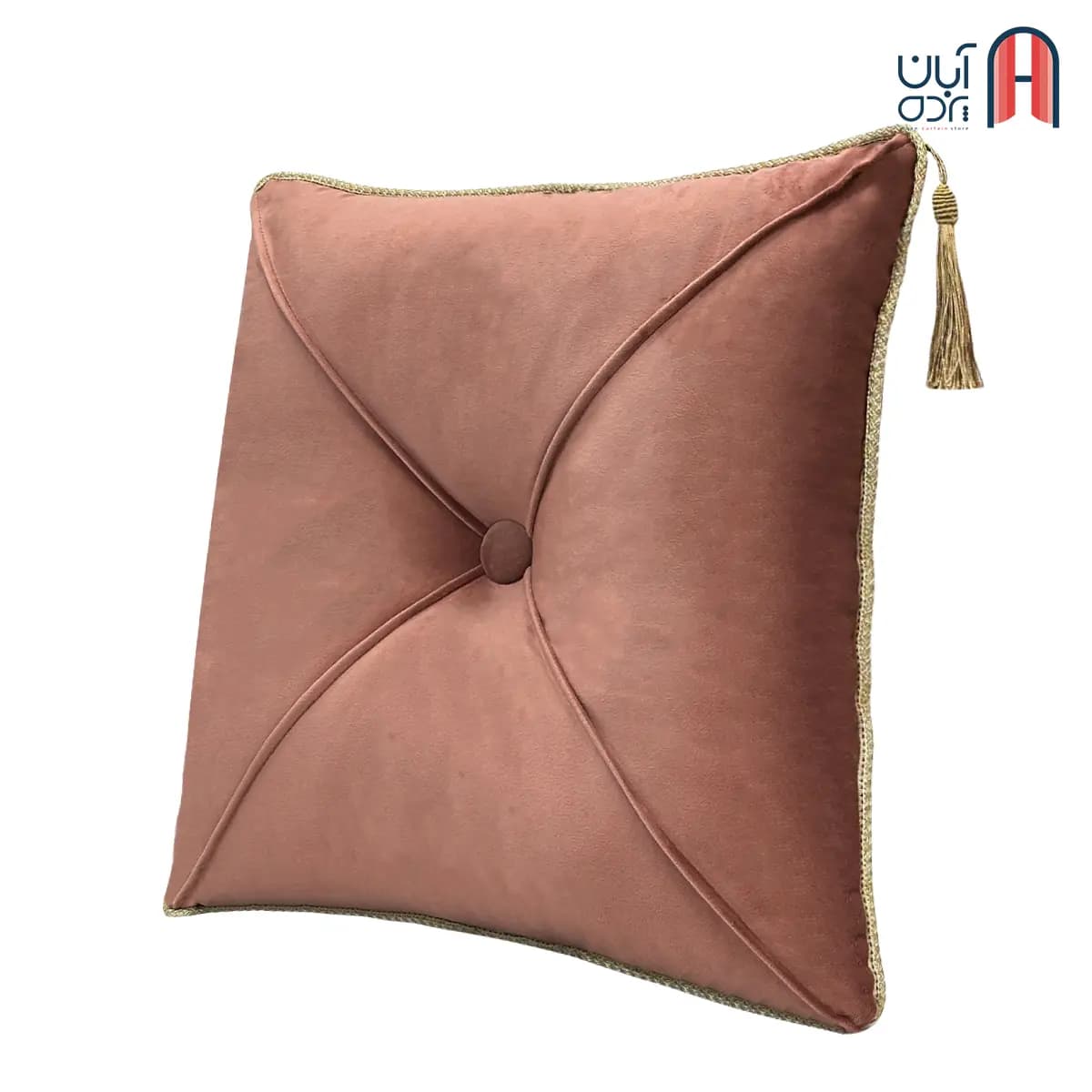 کوسن نوار دوزی مخمل کالیفرنیا کالباسی — تصویر ۳